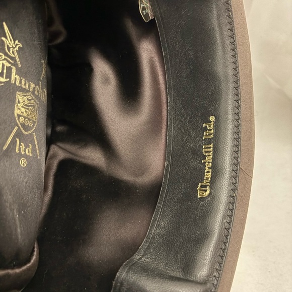 Vintage Churchill ltd. Gray Felt Wool Hat Size 7 1/8 - Picture 10 of 10